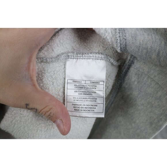 Vtg Y2K Nike Mens XL Travis Scott Mini Swoosh Crewneck Sweatshirt Heather Gray - Picture 10 of 13